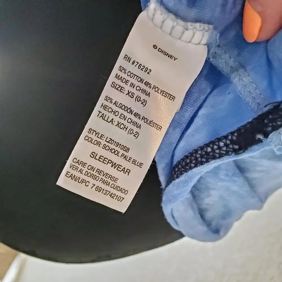 Disney Stitch Just One Of Those Days Tissue Thin Blue Graphic Tee T-Shirt XS - Picture 3 of 16